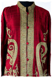 Française Rouge d'orient Royalé Paisley Silk Coat