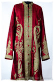 Française Rouge d'orient Royalé Paisley Silk Coat
