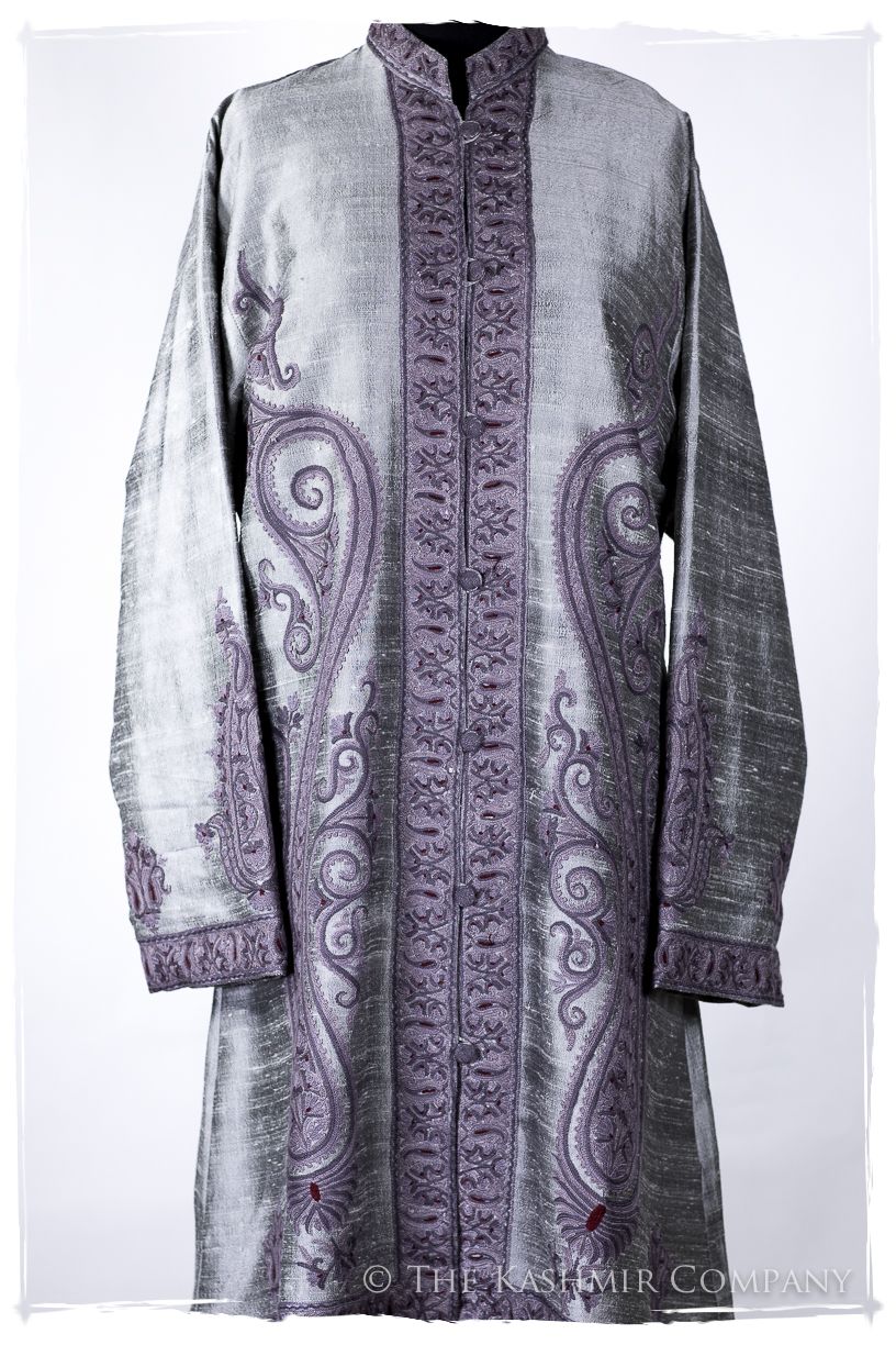 Française Argent d'orient Royalé Paisley Silk Coat