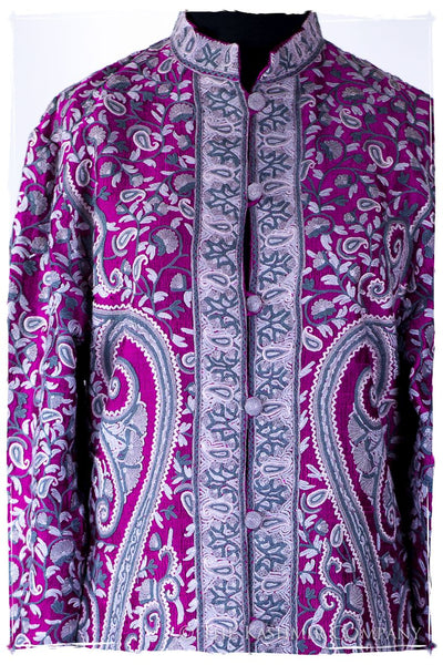 Française Lilac d'orient Royalé Paisley Silk Coat