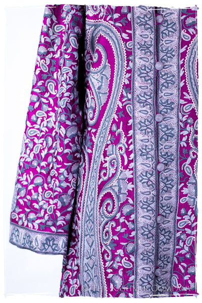 Française Lilac d'orient Royalé Paisley Silk Coat