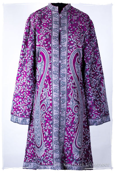 Française Lilac d'orient Royalé Paisley Silk Coat