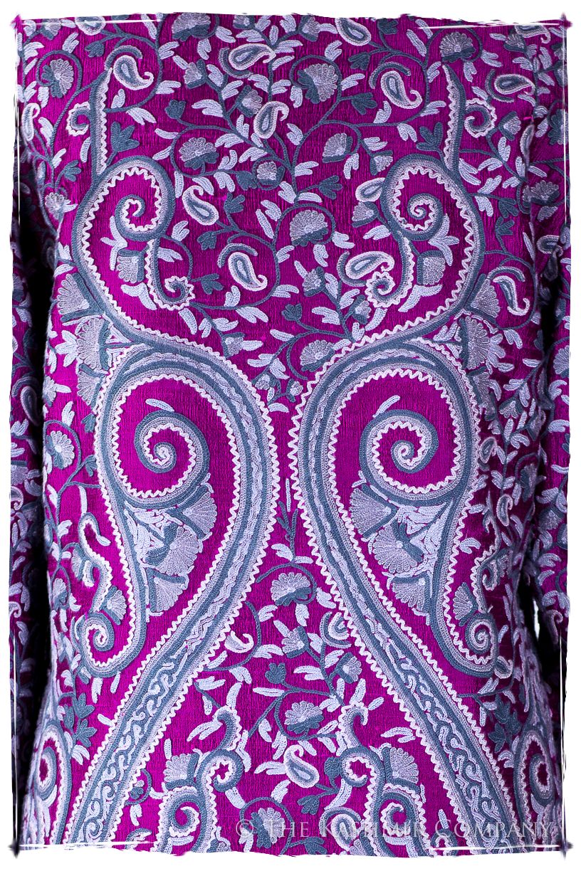 Française Lilac d'orient Royalé Paisley Silk Coat
