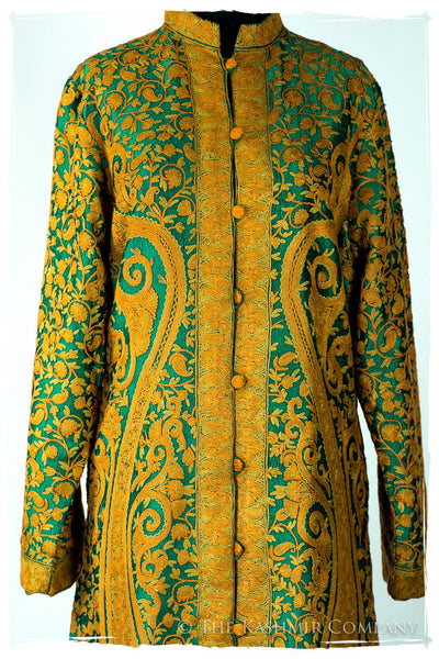 Française Palais Gold d'orient Royalé Paisley Silk Coat