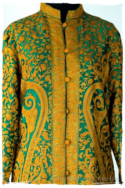 Française Palais Gold d'orient Royalé Paisley Silk Coat