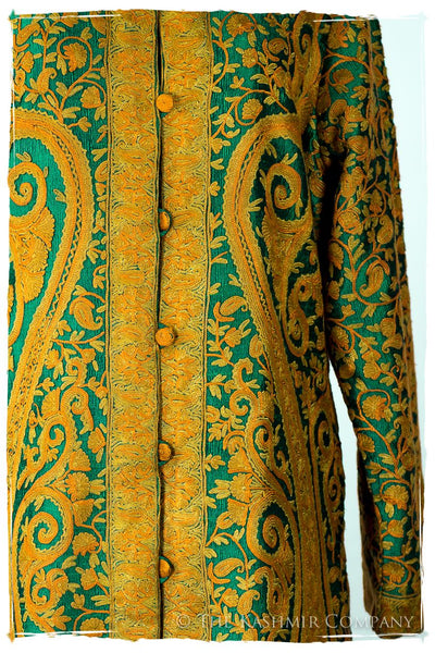 Française Palais Gold d'orient Royalé Paisley Silk Coat