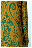 Française Emerald Gold d'orient Royalé Paisley Silk Coat