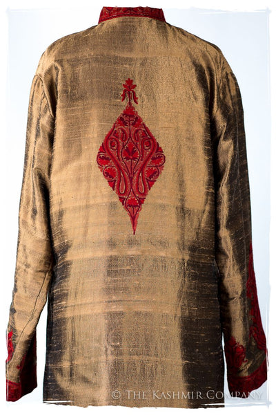 Française Terré Rouge d'orient Royalé Paisley Silk Coat