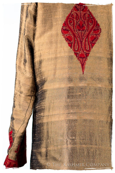 Française Terré Rouge d'orient Royalé Paisley Silk Coat