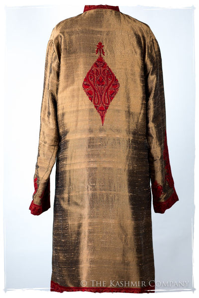 Française Terré Rouge d'orient Royalé Paisley Silk Coat