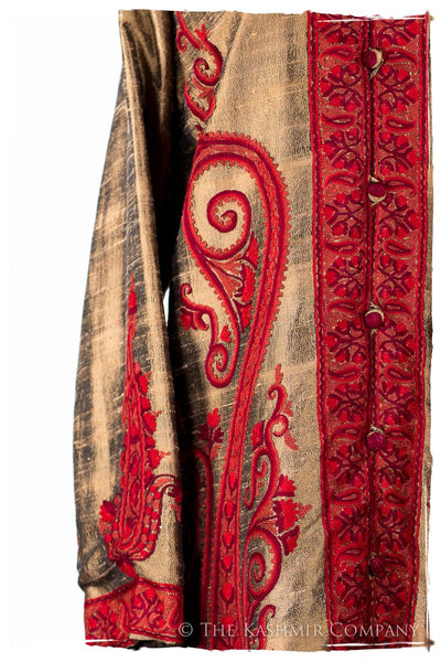 Française Terré Rouge d'orient Royalé Paisley Silk Coat