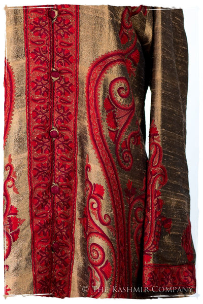 Française Terré Rouge d'orient Royalé Paisley Silk Coat