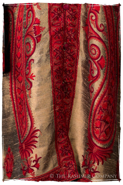 Française Terré Rouge d'orient Royalé Paisley Silk Coat