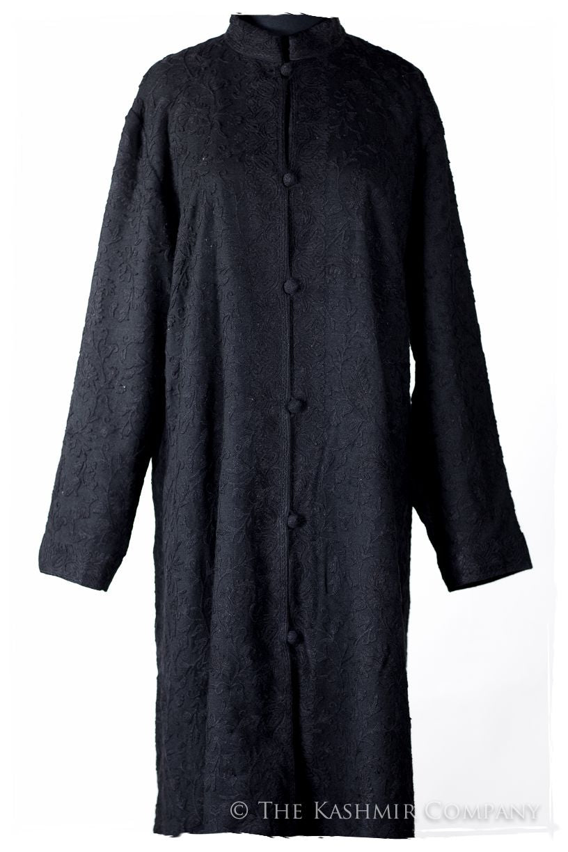 Française Nuances de Noir Paisley Secret Garden Wool Coat
