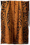 Française Mughal Gold d'orient Royalé Paisley Silk Coat