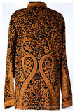 Française Mughal Gold d'orient Royalé Paisley Silk Coat