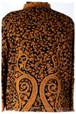 Française Mughal Gold d'orient Royalé Paisley Silk Coat
