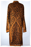 Française Mughal Gold d'orient Royalé Paisley Silk Coat