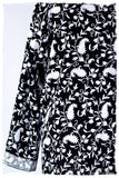 Française Nuances de Terré Paisley Blanc Noir Wool Coat