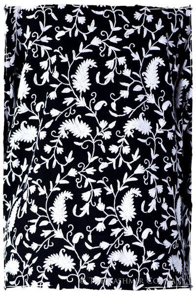 Française Nuances de Terré Paisley Blanc Noir Wool Coat