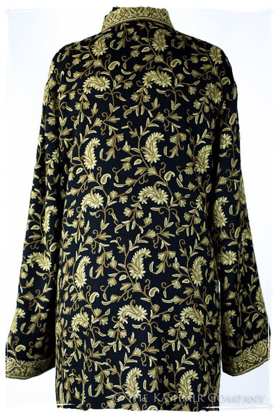 Française Nuances de émeraude Paisley Wool Coat