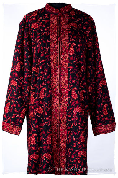 Française Nuances de Rougé Paisley Wool Coat