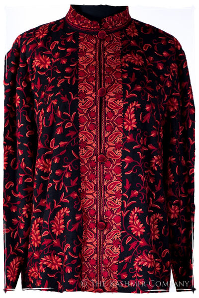 Française Nuances de Rougé Paisley Wool Coat