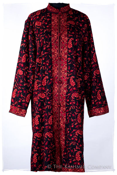 Française Nuances de Rougé Paisley Wool Coat