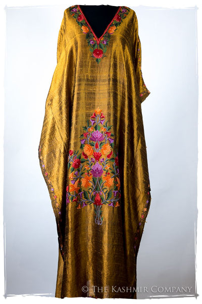 Française Amoureuse de Christine Gold Silk Robe