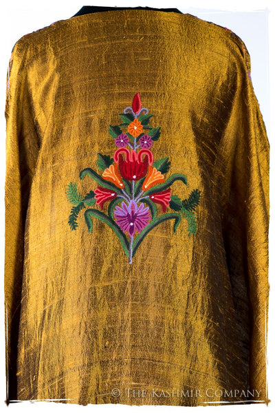 Française Amoureuse de Christine Gold Silk Robe