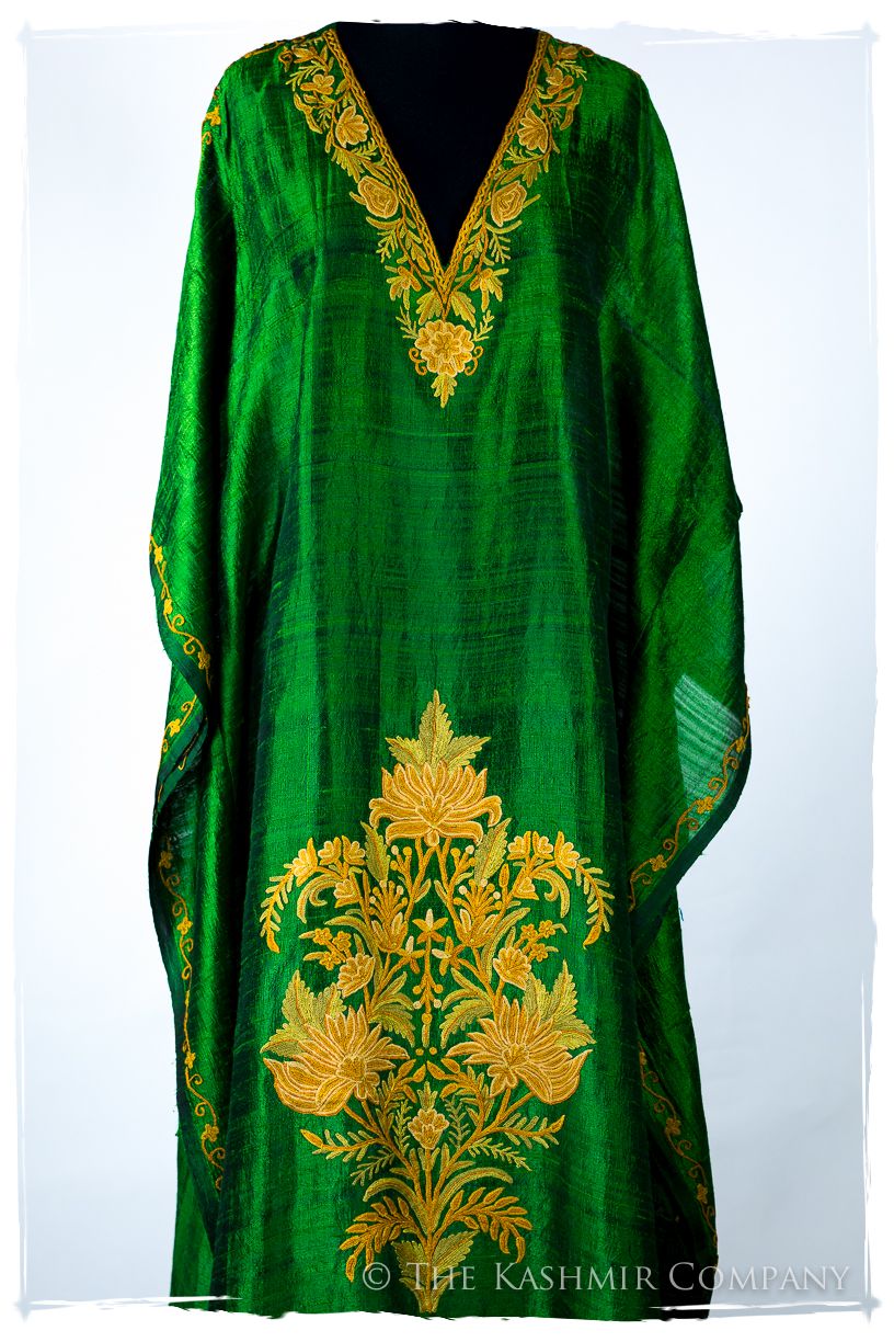 Française Amoureuse de Abriellé Emerald Silk Robe
