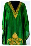 Française Amoureuse de Abriellé Emerald Silk Robe