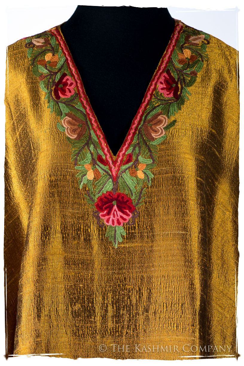 Française Amoureuse de Avéline Gold Silk Robe