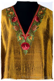 Française Amoureuse de Avéline Gold Silk Robe