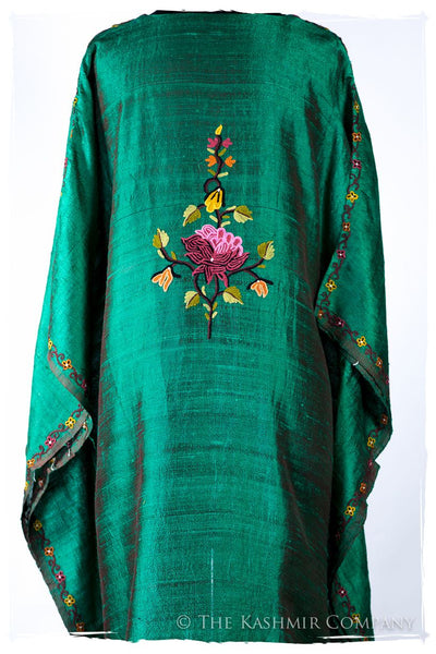 Française Amoureuse de Amélie Emerald Silk Robe