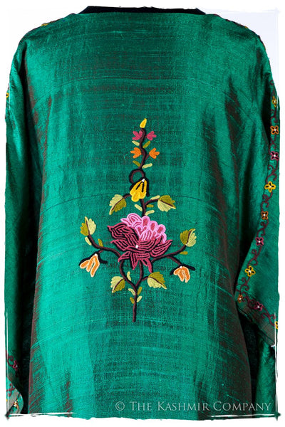 Française Amoureuse de Amélie Emerald Silk Robe