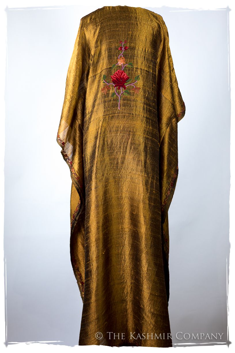 Française Amoureuse de Andrée Gold Silk Robe
