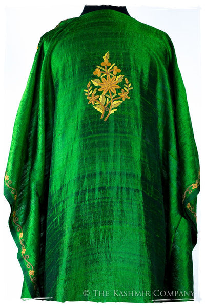 Française Amoureuse de Maëlle Emerald Silk Robe