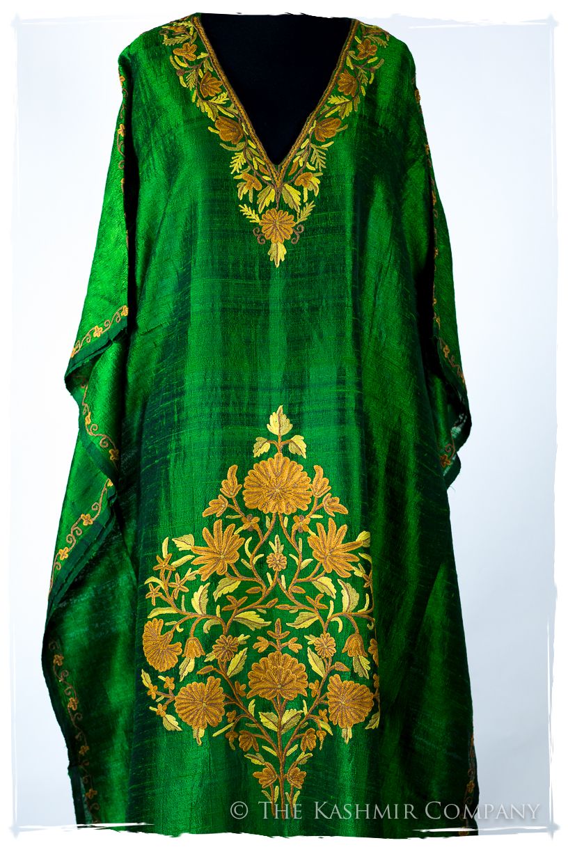 Française Amoureuse de Maëlle Emerald Silk Robe