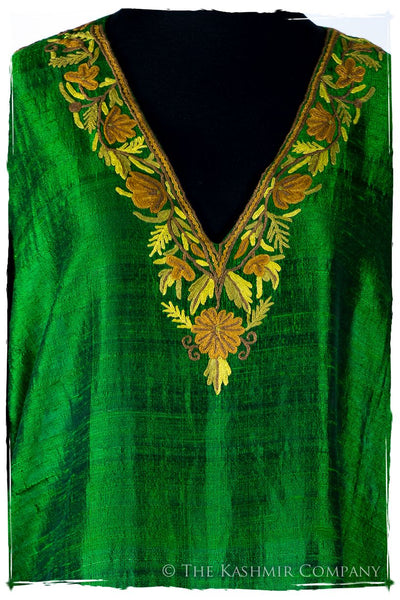 Française Amoureuse de Maëlle Emerald Silk Robe