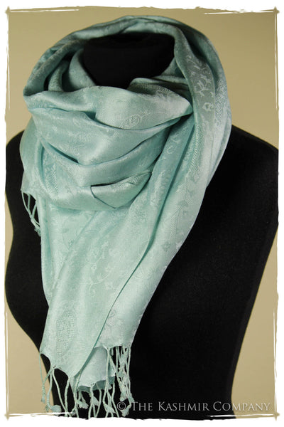 From Here To Eternity Blue - Fair Aqua Silk Scarf