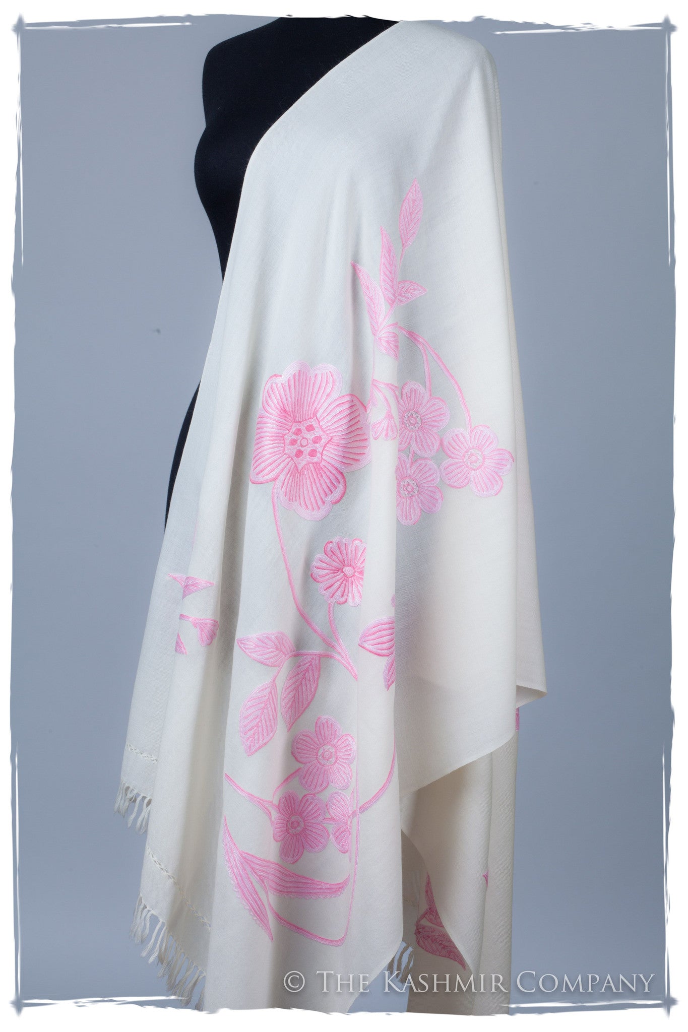 Je Ne Sais Quoi Pink Ivory Shawl