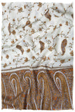 Ivoire de Gold Orient Paisley Kashmir Shawl