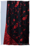 Rouge Noir Orient Paisley Kashmir Shawl