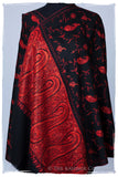Rouge Noir Orient Paisley Kashmir Shawl