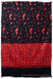 Rouge Noir Orient Paisley Kashmir Shawl