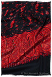 Rouge Noir Orient Paisley Kashmir Shawl