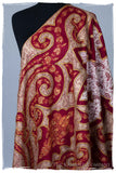 The Mona Lisa Maroon Deux Kashmir Shawl