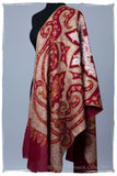 The Mona Lisa Maroon Deux Kashmir Shawl