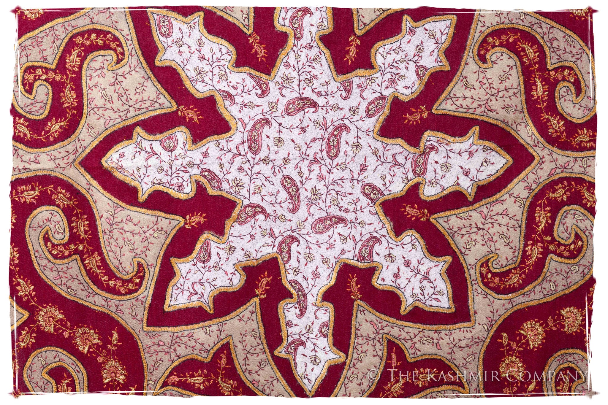 The Mona Lisa Maroon Deux Kashmir Shawl